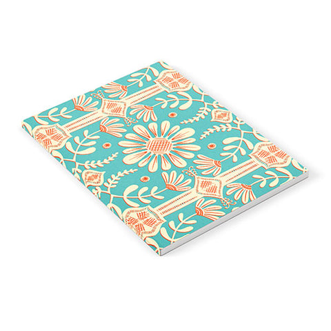 Sewzinski Boho Florals Cream Turquoise Notebook