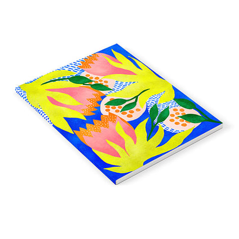 Sewzinski Bold Flowers on Blue Notebook
