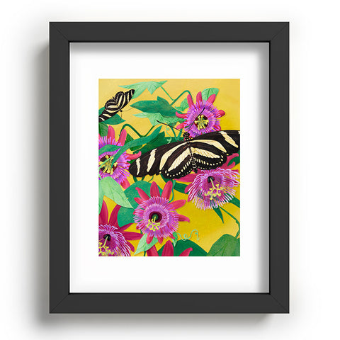 Sewzinski Butterflies on Passion Flowers Recessed Framing Rectangle