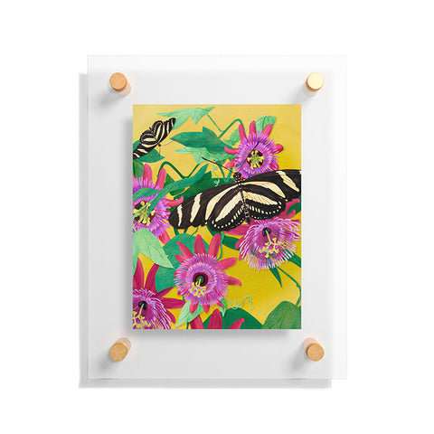 Sewzinski Butterflies on Passion Flowers Floating Acrylic Print