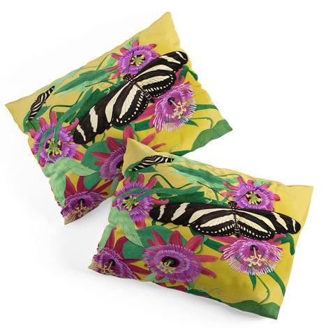 Sewzinski Butterflies on Passion Flowers Pillow Shams