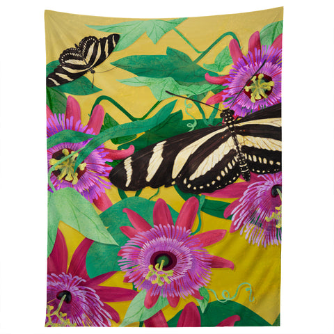 Sewzinski Butterflies on Passion Flowers Tapestry