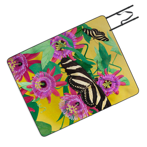 Sewzinski Butterflies on Passion Flowers Picnic Blanket