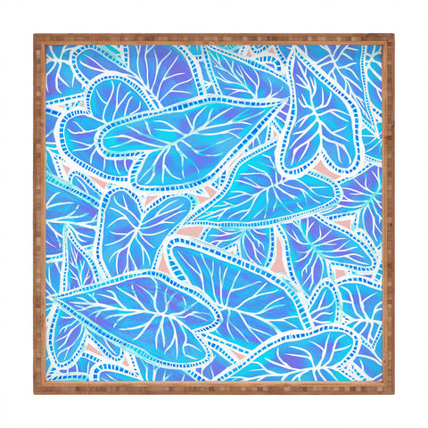 Sewzinski Caladium Leaves in Blue Square Tray