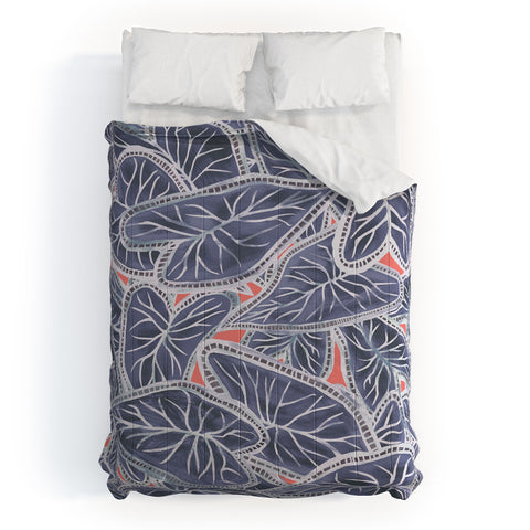 Sewzinski Caladium Leaves in Purple Comforter