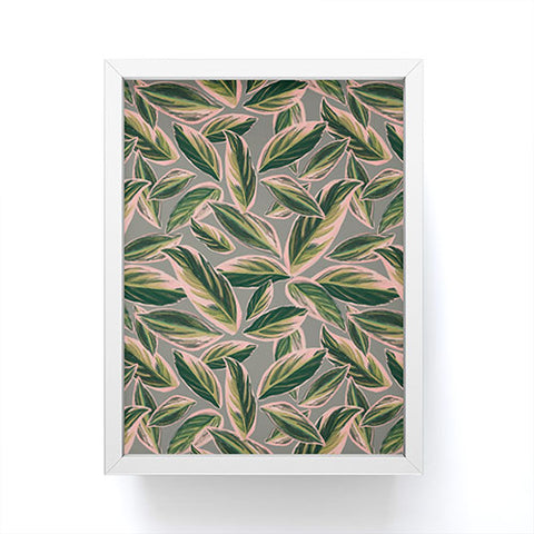 Sewzinski Calathea Triostar Leaves Framed Mini Art Print