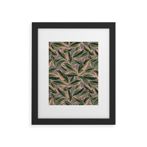 Sewzinski Calathea Triostar Leaves Framed Art Print