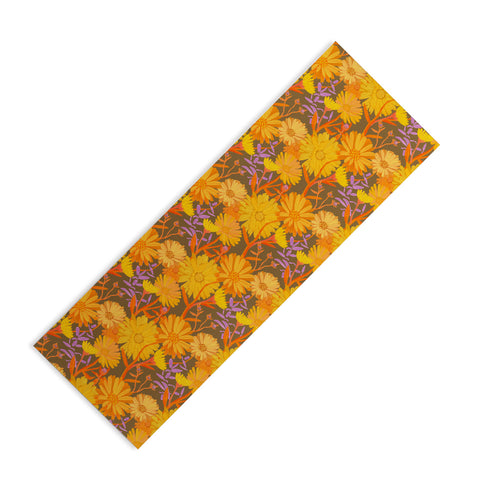 Sewzinski Calendula Floral Pattern Yoga Mat