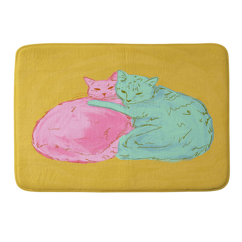 Sewzinski Cat Cuddles Memory Foam Bath Mat