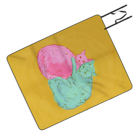 Sewzinski Cat Cuddles Picnic Blanket