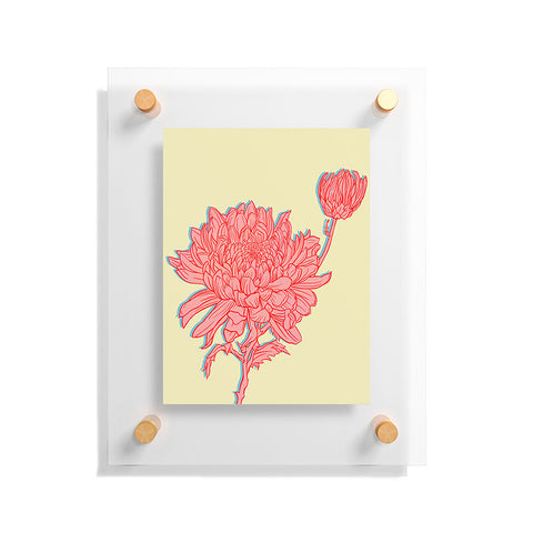 Sewzinski Chrysanthemum in Pink Floating Acrylic Print