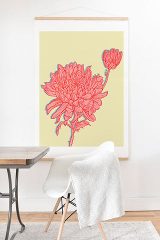 Sewzinski Chrysanthemum in Pink Art Print And Hanger