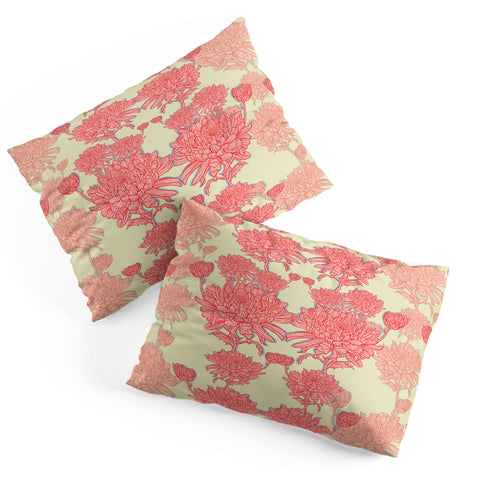 Sewzinski Chrysanthemum in Pink Pillow Shams