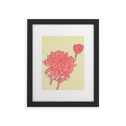 Sewzinski Chrysanthemum in Pink Framed Art Print