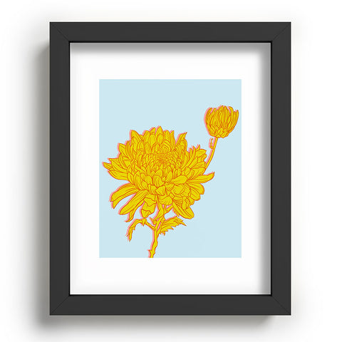 Sewzinski Chrysanthemum in Yellow Recessed Framing Rectangle