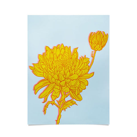 Sewzinski Chrysanthemum in Yellow Poster