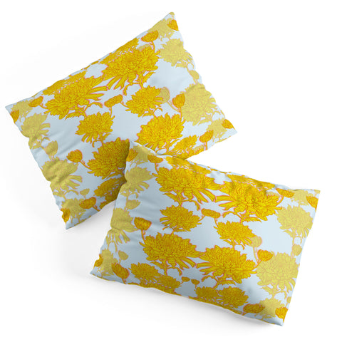 Sewzinski Chrysanthemum in Yellow Pillow Shams