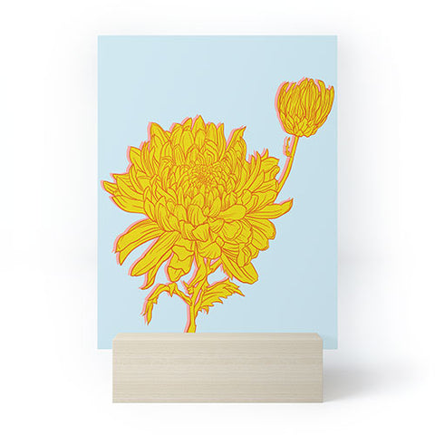 Sewzinski Chrysanthemum in Yellow Mini Art Print