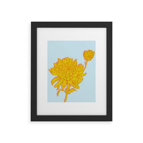 Sewzinski Chrysanthemum in Yellow Framed Art Print