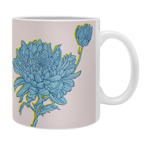 Sewzinski Chysanthemum in Blue Coffee Mug