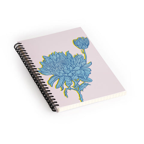 Sewzinski Chysanthemum in Blue Spiral Notebook