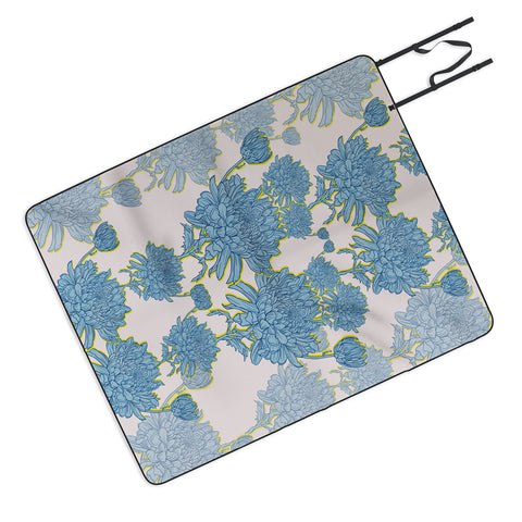 Sewzinski Chysanthemum in Blue Picnic Blanket