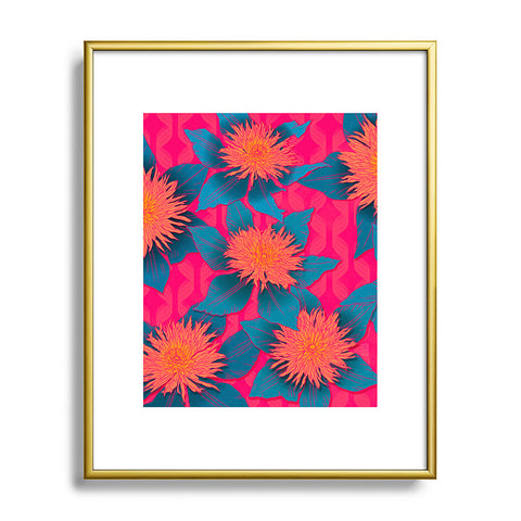 Sewzinski Clematis Flowers Metal Framed Art Print