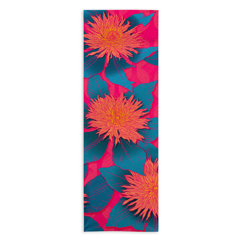 Sewzinski Clematis Flowers Yoga Towel