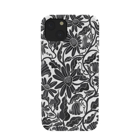 Sewzinski Climbing Flowers Black White Phone Case