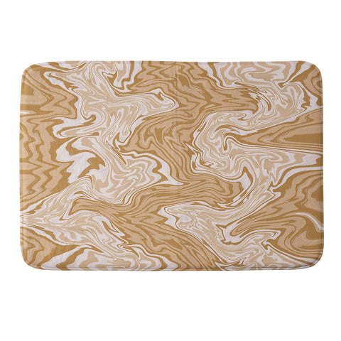 Sewzinski Coffee and Cream Swirls Memory Foam Bath Mat
