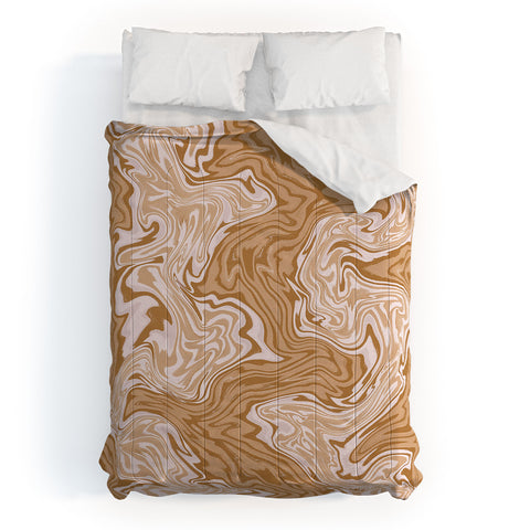 Sewzinski Coffee and Cream Swirls Comforter