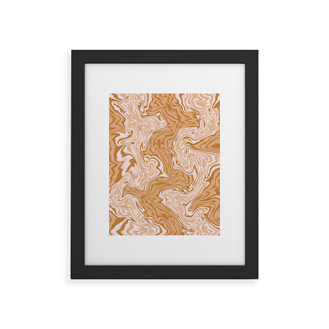 Sewzinski Coffee and Cream Swirls Framed Art Print
