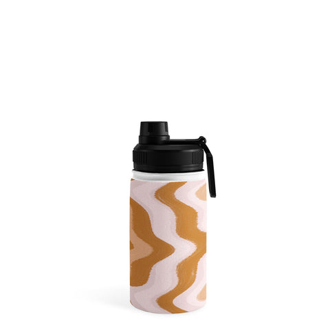 Sewzinski Coffee and Cream Waves Water Bottle