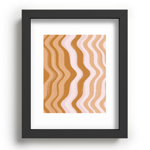 Sewzinski Coffee and Cream Waves Recessed Framing Rectangle