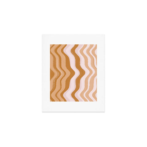 Sewzinski Coffee and Cream Waves Art Print