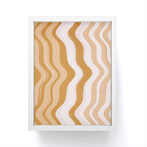 Sewzinski Coffee and Cream Waves Framed Mini Art Print
