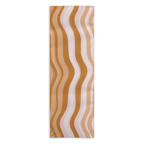 Sewzinski Coffee and Cream Waves Yoga Towel