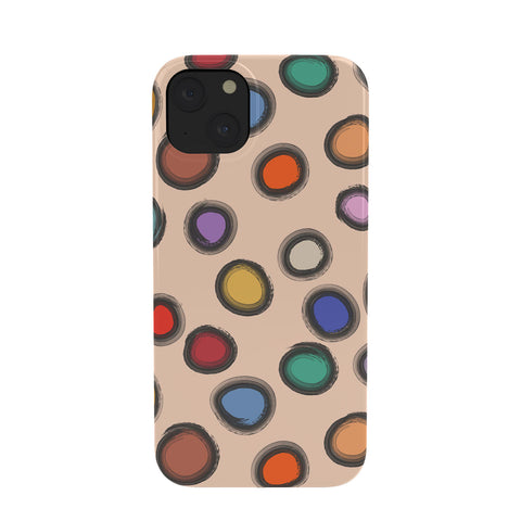 Sewzinski Colorful Dots on Apricot Phone Case