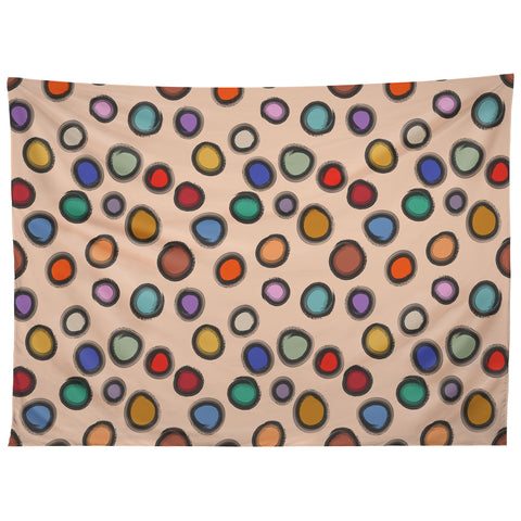 Sewzinski Colorful Dots on Apricot Tapestry