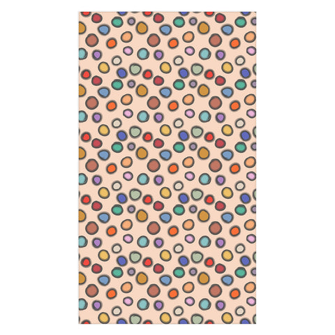 Sewzinski Colorful Dots on Apricot Tablecloth