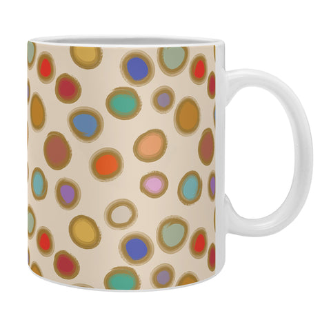 Sewzinski Colorful Dots on Cream Coffee Mug