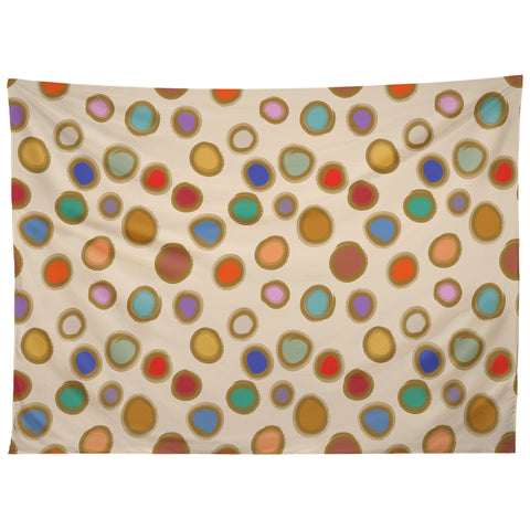 Sewzinski Colorful Dots on Cream Tapestry