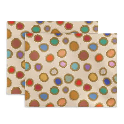 Sewzinski Colorful Dots on Cream Placemat
