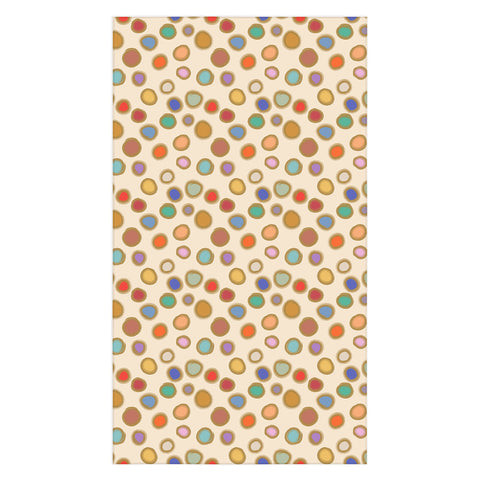 Sewzinski Colorful Dots on Cream Tablecloth