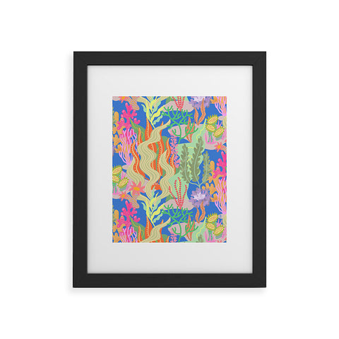 Sewzinski Coral Reef Pattern Framed Art Print