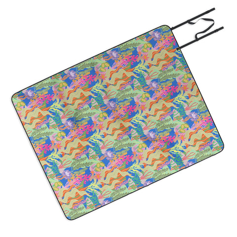 Sewzinski Coral Reef Pattern Picnic Blanket