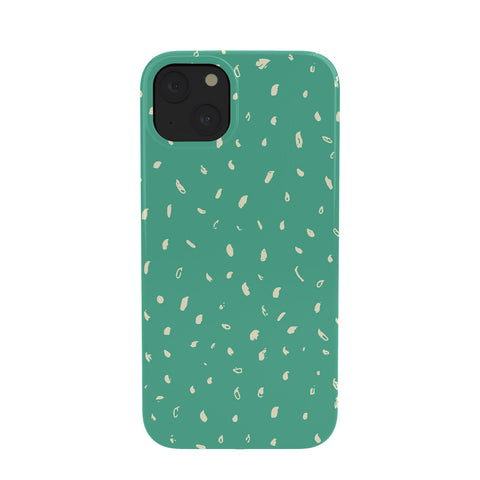 Sewzinski Cream Dots on Jungle Green Phone Case