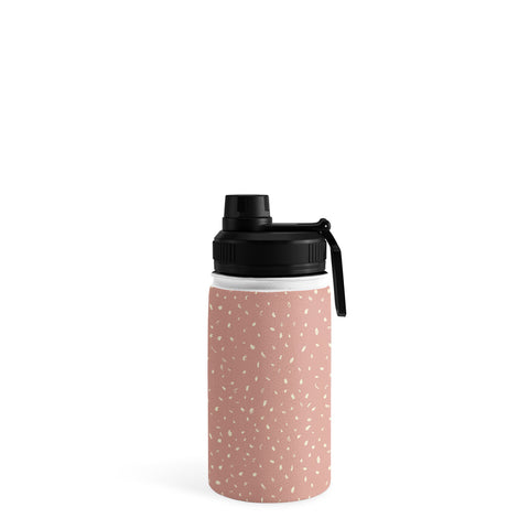 Sewzinski Cream Dots on Rose Pink Water Bottle