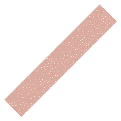 Sewzinski Cream Dots on Rose Pink Table Runner