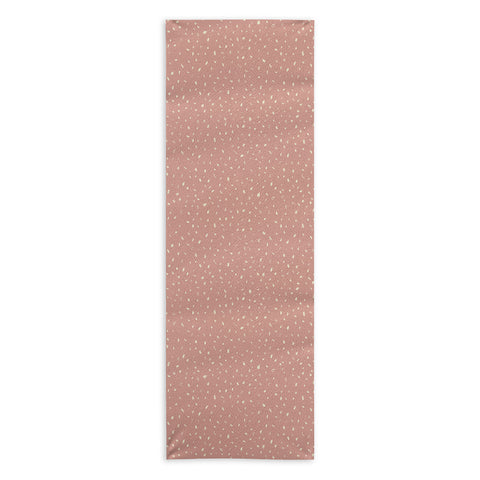 Sewzinski Cream Dots on Rose Pink Yoga Towel